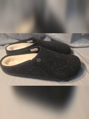 Birkenstock Zermatt Shearling Felt Slippers Anthracite Men SZ 46 US 13-13.5 NWOB
